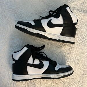 Women's Nike Panda High Top Black and White Sneakers